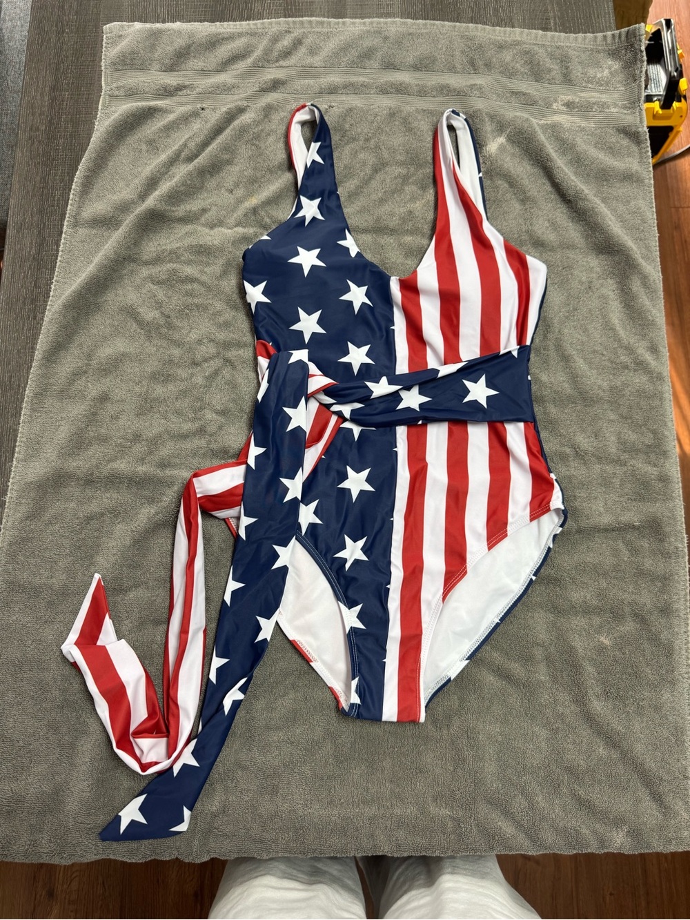 Pink Lily Kids One-Piece Swimsuit - Red, White & Blue Stars & Stripes